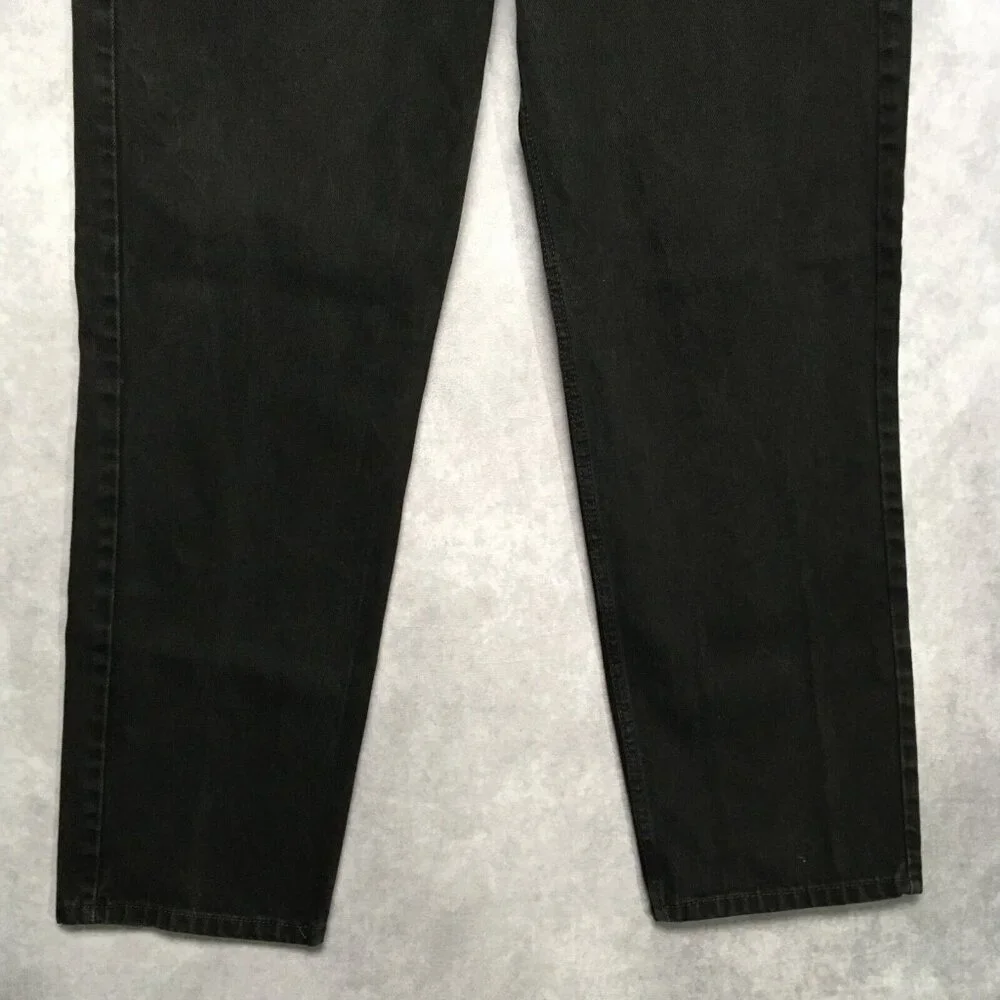 Levis Mens 550 Relaxed Fit Black Jeans size 38x34 Cotton Denim Pant Copper Rivet
